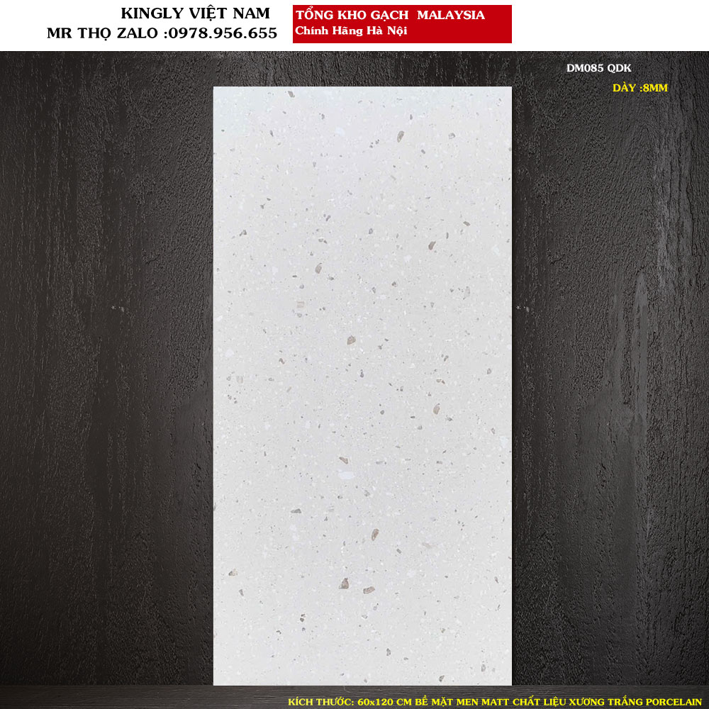 Gạch Terrazzo 60X120 CM Malaysia DM085 loại 1